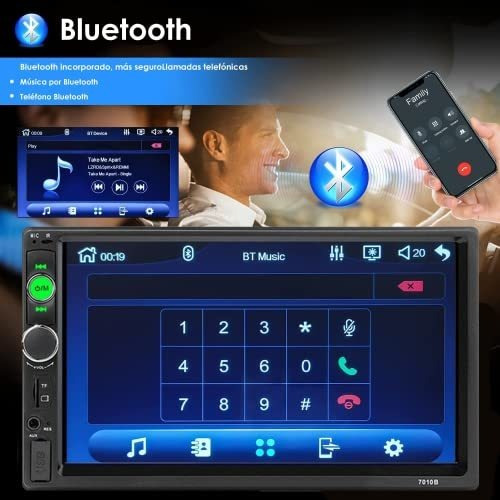 Autoestéreos Pantalla Táctil Capacitiva De 7 Pulgadas, Repro