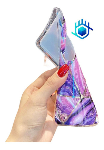 Imagen 9 de 10 de Funda Compatible Con Galaxy +soporte+mica Case Marmol Mujer