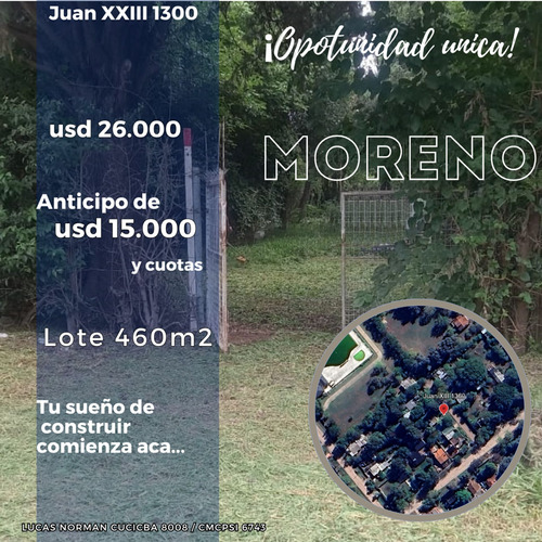 Lote En Venta En Moreno Financiado