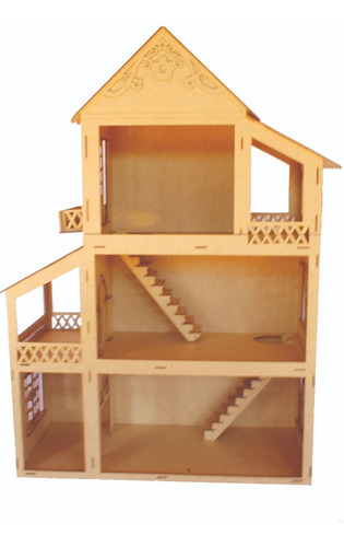 Imagem 4 de 8 de Casinha De 80cm P/ Boneca Similar A Barbie +móveis