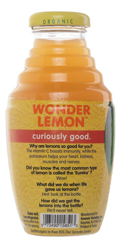 Wonder Lemon Jugo Prensado En Frío De Jengibre Y Limón Orgán