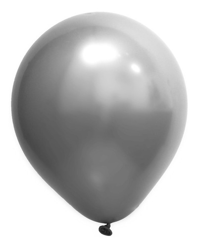 Balão Bexiga Red. 5 Cromado Prata - 25 Unid - Art Latex