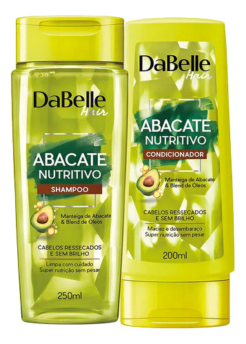 Shampoo E Condicionador Dabelle Hair Abacate De 450ml
