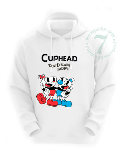 Poleron Canguro Hombre Mujer Y Niño Hermanos Cuphead Tazas 