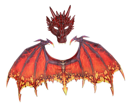 Dinosaur Wing Sets Dress Up Easter Masquerade Dragon Rojo