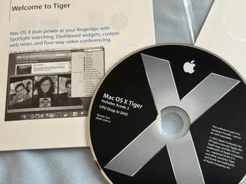 Apple Mac OS X Tiger & Leopard 2点セット Software Sistema Osx 10.4 Tiger - Powerbook - Ibook - Imac