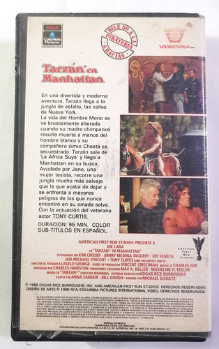 Tarzan En Manhattan Pelicula Formato Vhs 1989 Joe Lara (Usado)