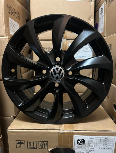 Rines 14 Vw Gol Saveiro Pointer Jetta A3 4/100 Satin Black
