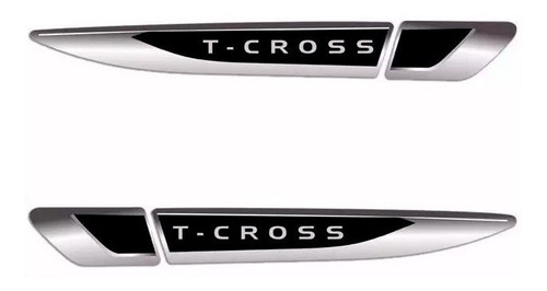 Par Emblema Resinado Aplique Lateral Para-lama Vw T-cross