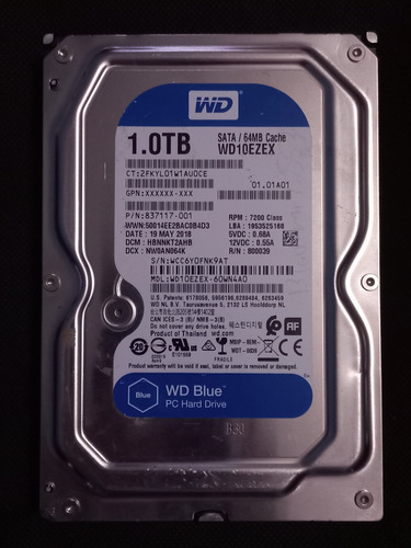 Disco Duro 1tb Wd Western Digital Blue