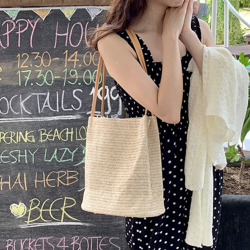 Panyuyi Bolso De Playa De Paja Para Mujer Bolso De Paja Bols