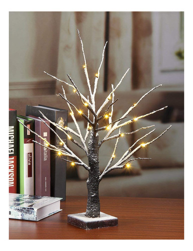 Lightshare Iluminado Sacado El Polvo Nieve Árbol Bonsai Con 