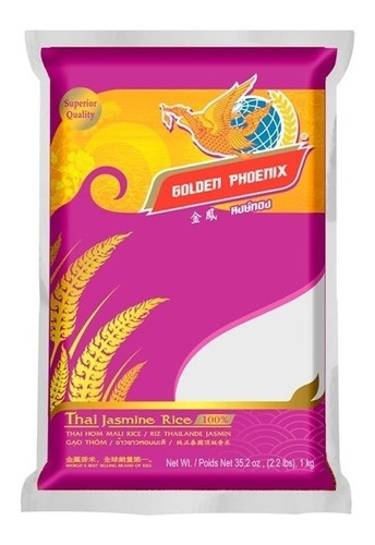 Arroz Jazmin Golden Phoenix 1 Kg Thailandia Thai Rice Blanco