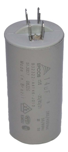 Repuesto Rowa Capacitor 14 Mf 400v 10000 H C/term 0853-0030