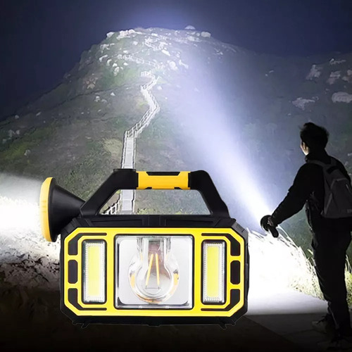 Linterna Led Solar Con 3 Modos Recargable Emergencia