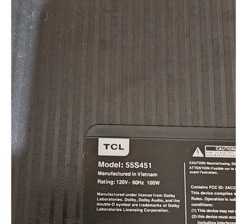 Tarjeta Fuente Tcl 55s451 (l12fw) *677 (Usado)