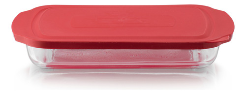 Refractario Toper Bandeja Rectangular Vidrio + Tapa Cocina