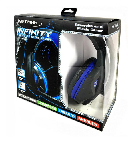 Imagen 2 de 2 de Auricular Gamer Netmak Nm-infinity Usb Microfono Ps4 Xbox