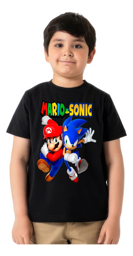 Remera Camiseta Sonic Vs Mario