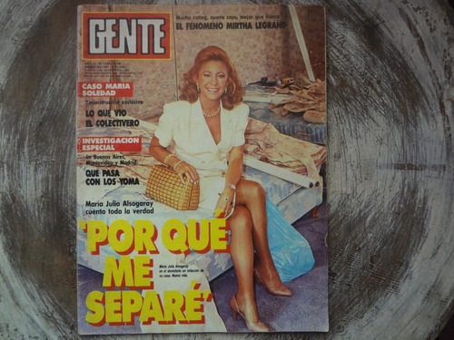 Gente Marzo 1991 Alsogaray Firmenich Caso Maria Soledad 