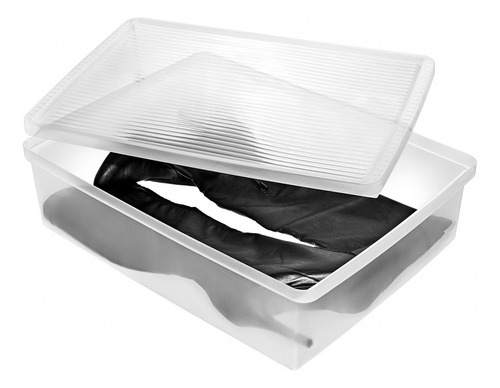 Kit 6 Caixa P/ Botas Cano Alto Grande Guardar Calçado Roupas Cor Transparente