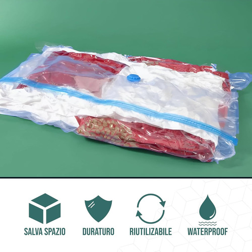 5 Bolsas De Ropa De Compresión Al Vacío 50×60cm Con Bomba