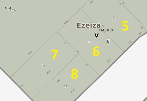 Imagen 3 de 5 de Venta 8 Lotes Terrenos Centro Ezeiza