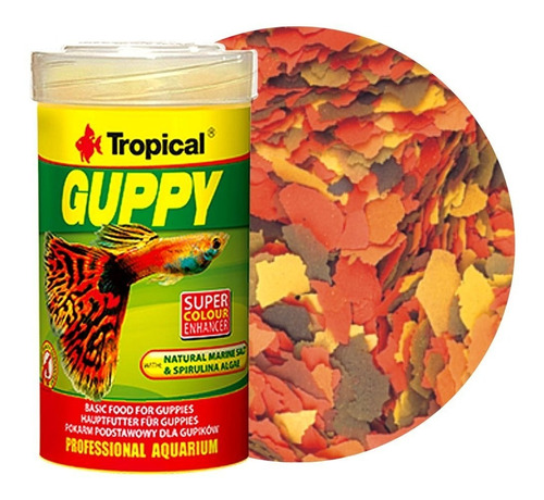 Alimento Para Peces Guppy Tropical 250ml 50g / Fauna Salud