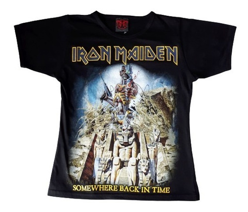 Iron Maiden Somewhere Polo Mujer Small [rockoutlet] Saldos