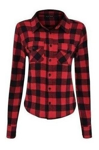 Blusa Camisa Xadrez Feminina Flanelada