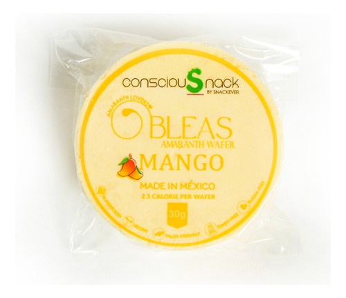 Oblea De Amaranto Mango Consciousnack Sin Gluten 30 Gr