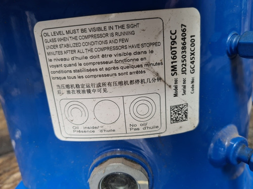 Compressor Scroll Danfoss 380v R22 160.000btu 3f Sm160t9cc