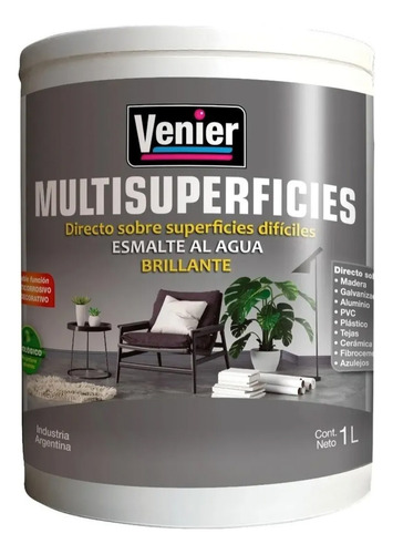 Venier Multisuperficies Brillante Pvc Aluminio Galv | 1lt