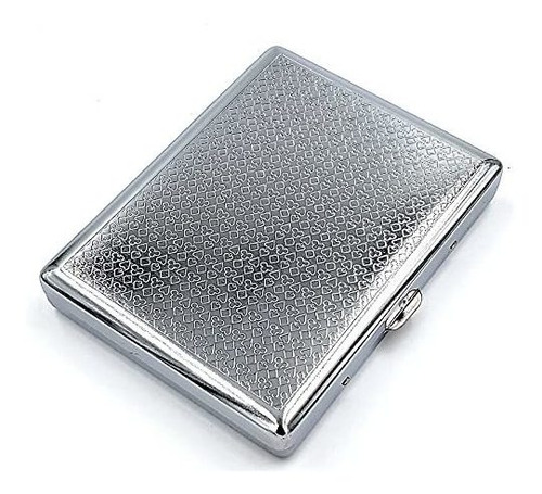 Estuche De Metal Vintage Para Cigarrillos Poker Silver