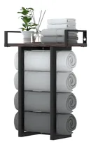 Comprar Toallero De Pared Montado Con Estante De Madera Para Baño Pe