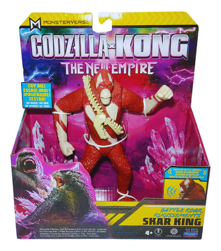 Brinquedo Boneco Skar King Godzilla X Kong 18cm Com Som