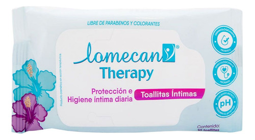 Lomecan Therapy Toallitas Íntimas Húmedas De Limpieza 10u