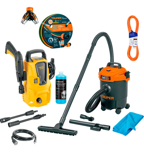 Kit Hidrolavadora Karcher 1800psi + Manguera 10m + Extension Color Naranja/negro Frecuencia 60 Hz