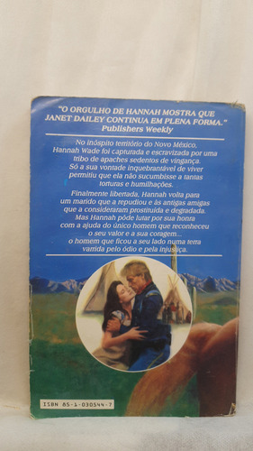 Livro O Orgulho De Hannah - Janet Dailey - Editora Record (Usado)