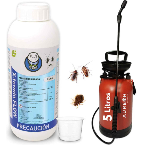 Kit Mata Chinches X-termin Flow 1 Lt Y Aspersor Fumigar 5 L
