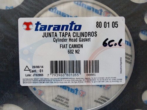 Junta Tapa Cilindro (2 Unid.) - Fiat Camión 682 N2 - 6 Cil.
