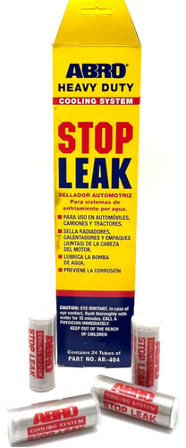 Tapa Fuga Radiador Y Sistema De Refrigeración Abro Stop Leak