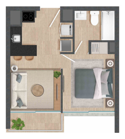 Proyecto Nuevo Para Invertir O Vivir 1 Dormitorios 1 Baño