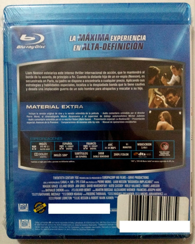 Busqueda Implacable 1 Taken Liam Neeson Bluray Nuevo (Usado)