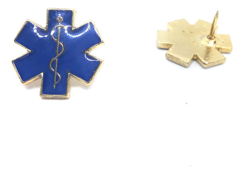 Pin Escudo Cruz De La Vida Azul