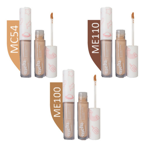 Kit C/6 Corretivo Liquido Melu Rr1800g2 - Ruby Rose