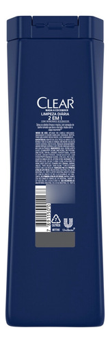 Shampoo Anticaspa Clear Limpeza Diária 2 Em 1 400ml