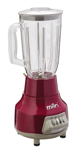 Imagen 2 de 4 de Licuadora Man 1.5 Litros Motor 500w 3 Velocidades Vino