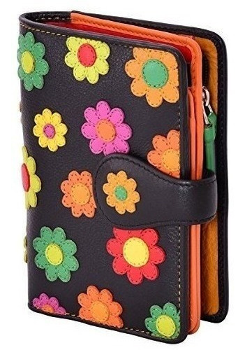 Visconti Spanish Ds82 Womens Leather Floral Multi Colored Bi