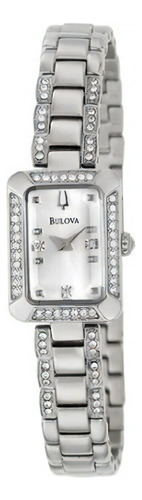 Reloj Bulova Mujer Clasico Cristales 96x118 Color de la malla Plateado Color del bisel Plateado Color del fondo Blanco